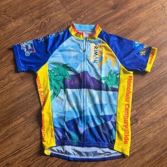 Primal Other - Cycling Shirt Honolulu Century Ride 2018 Cycling Jersey Men’s Small NWT